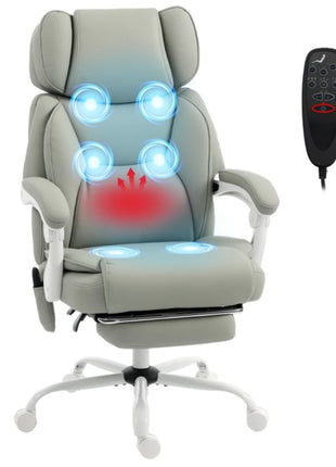 Likeshoppe Reclining Massage Office Chair with Heat &amp; Footrest