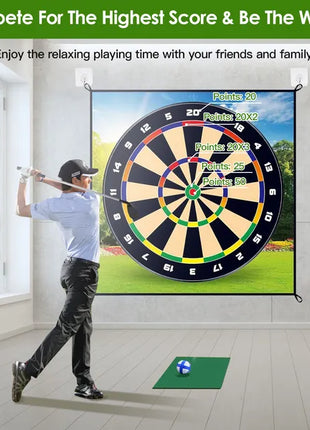 Golf Chipping Game Mat Set – Backyard Sticky Ball Golf Toss Game for Kids & Adults