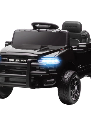 12V Kids Ride on Car, Licensed Dodge RAM 3500 Ride on Toys with Dual Motors, Remote Control for Toddlers, Black