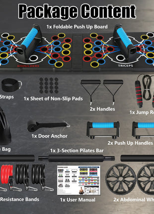 Multifunctional Push Up Board Home Gym Set | Full Body Strength Training Equipment | Likeshoppe