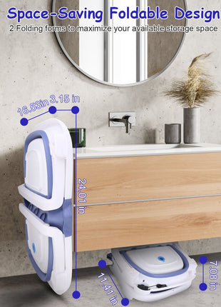 Foldable Baby Bathtub with Thermometer – Collapsible Infant Bath Tub for Newborns & Toddlers