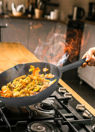 3-Piece Pre-Seasoned Cast Iron Skillet Set – Non-Stick Frying Pans for Indoor & Outdoor Cooking
