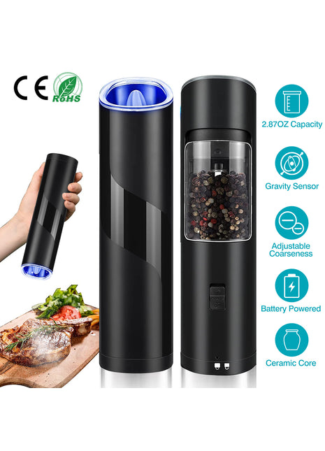 1 Electric Salt and Pepper Grinder Automatic