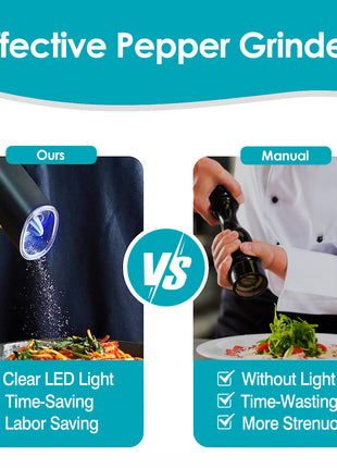 1 Electric Salt and Pepper Grinder Automatic