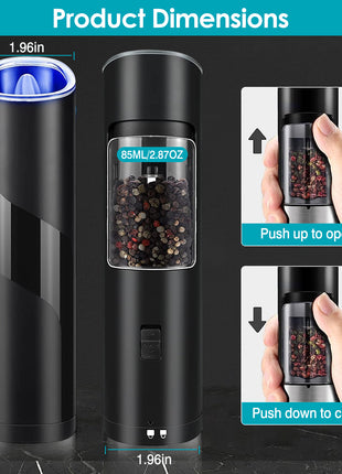 1 Electric Salt and Pepper Grinder Automatic