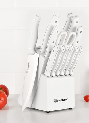 15-Piece Kitchen Knife Set with Wooden Block