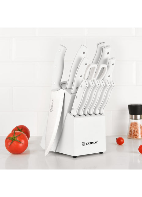 15-Piece Kitchen Knife Set with Wooden Block