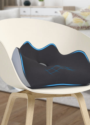 Memory Foam Seat Cushion for Sciatica & Tailbone Relief – Ergonomic Chair Cushion with Washable Cover