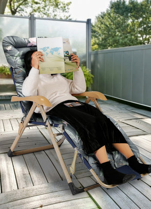 1Pc Chaise Lounger Cushion Recliner Rocking Chair Sofa Mat Deck Chair Cushion Chair Not Inlcuded  Standard Type