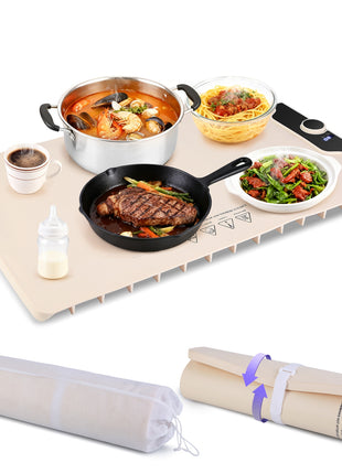 Food Warming Mat 300W – Electric Silicone Heating Mat with 14 Temp Levels & Timer for Buffet & Parties