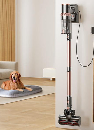 Powerful 45KPa cordless vacuum cleaner with LED display, 500W motor, 60-minute runtime, HEPA filtration, and large 1.8L dust cup—perfect for pet hair and everyday home cleaning.