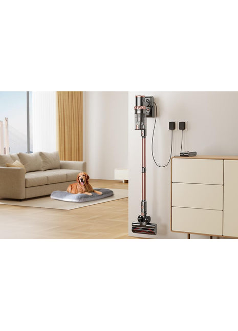 Powerful 45KPa cordless vacuum cleaner with LED display, 500W motor, 60-minute runtime, HEPA filtration, and large 1.8L dust cup—perfect for pet hair and everyday home cleaning.