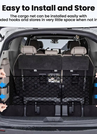 Trunk Cargo Net for Toyota Sienna 2021–2025 – Elastic Mesh Organizer with Hooks
