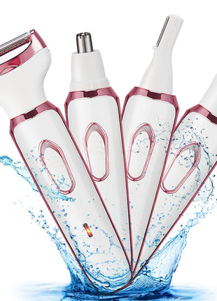 4-in-1 Women’s Electric Razor – Rechargeable Bikini Trimmer & Facial Hair Remover Kit