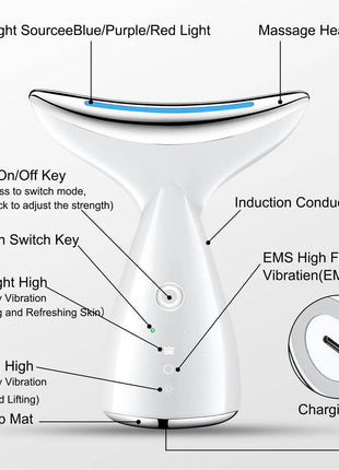 Face & Neck Tightening Massager – Anti Wrinkle Skin Firming Device