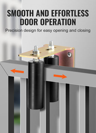 6" Sliding Gate Roller Kit – Heavy Duty Steel Gate Rolling Hardware with Adjustable L-Bracket