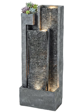 40" Outdoor Waterfall Fountain with LED