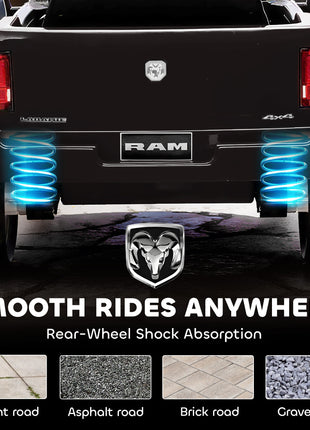 12V Kids Ride on Car, Licensed Dodge RAM 3500 Ride on Toys with Dual Motors, Remote Control for Toddlers, Black
