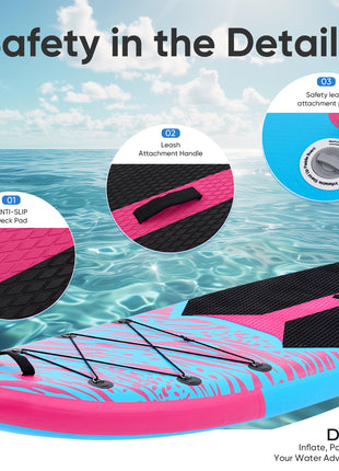 10.5FT Inflatable Stand-Up Kayak with Accessories – Durable SUP with Anti-Slip Deck & 400LB Capacity