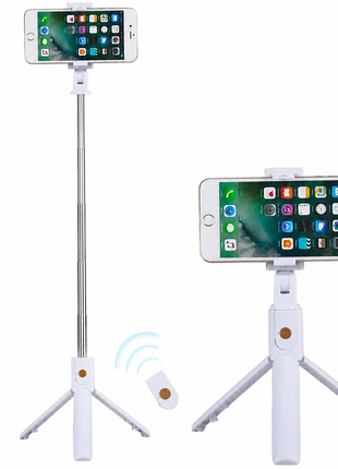 Selfie Stick Tripod with Bluetooth Remote – Foldable Phone Holder for iPhone & Samsung