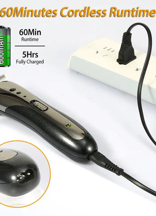 3-in-1 Electric Hair Clipper & Beard Trimmer Set with Nose Trimmer