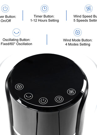 35" Oscillating Tower Fan with Remote – Quiet Cooling Fan