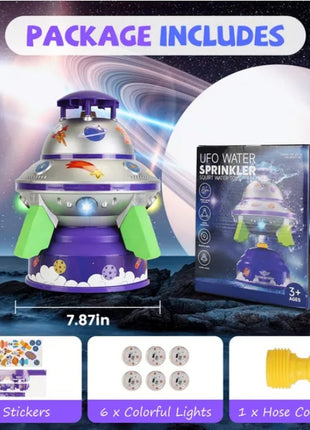 UFO Water Fountain Rocket Toy – Outdoor Kids Sprinkler for Summer Backyard Fun
