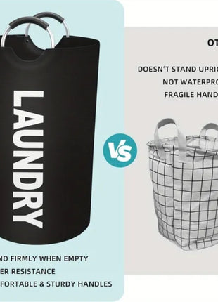 Waterproof Fabric Laundry Basket – Household Clothing & Storage Organizer