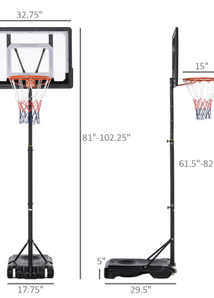 Likeshoppe Choice-Adjustable Portable Basketball Hoop – Outdoor Basketball Stand with Wheels