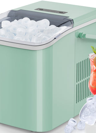 Likeshoppe Portable Countertop Ice Maker – 9 Minute Bullet Ice Machine with Self-Cleaning Function