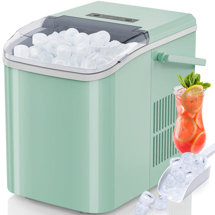 Likeshoppe Portable Countertop Ice Maker – 9 Minute Bullet Ice Machine with Self-Cleaning Function
