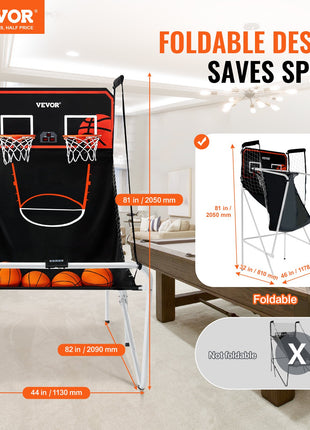 Likeshoppe Basketball Arcade Game – 7FT Double Shot Indoor Basketball Hoop with Electronic Scoreboard