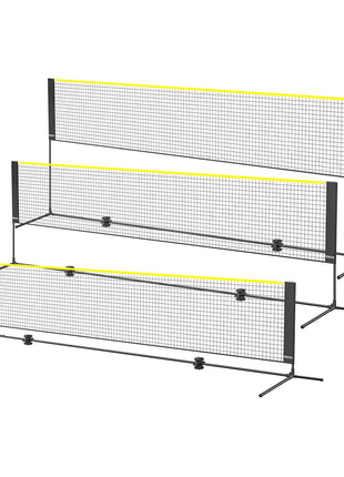 Likeshoppe 14 FT Portable Badminton Net Set – Adjustable Multi-Sport Net for Backyard Tennis, Volleyball &amp; Badminton