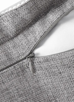 Rustic Linen Throw Pillow Covers Set of 2 – 20x20 Gray Decorative Farmhouse Cushion Covers for Sofa Couch Bed