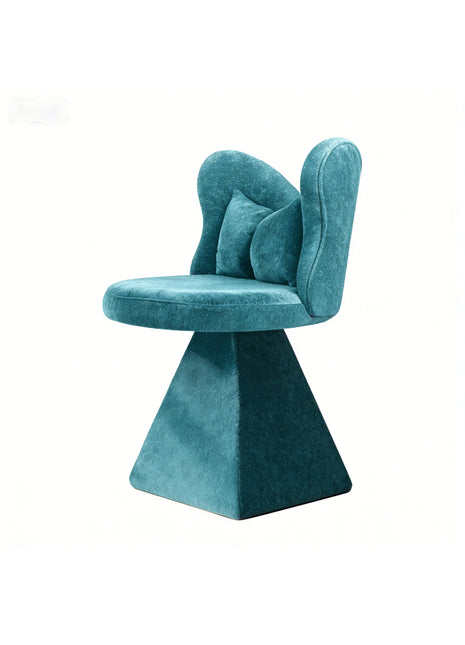 Modern Vanity Stool Chair with Triangular Base – Upholstered Dressing Chair for Bedroom & Makeup Table