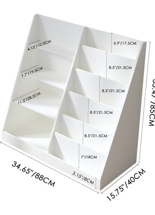 Kids Bookshelf & Toy Storage Organizer – 4 Tier Wooden Bookcase for Kids Room