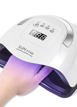 220W LED UV Nail Dryer Lamp – Gel Polish Curing Machine for Manicure & Pedicure