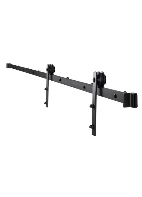 10 FT Sliding Barn Door Hardware Kit – Heavy Duty I-Shape Track System for Single Door (Black)