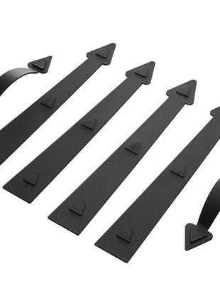 Decorative Magnetic Garage Door Hardware Kit – Faux Barn Door Hinges & Handles (Black)
