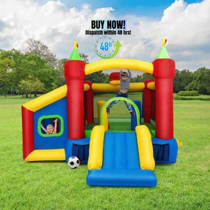 BC17- Inflatable Bounce House Kids Slide Jumping Castle without Blower - Likeshoppe 