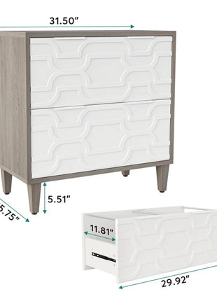 2 Drawer File Cabinet with Adjustable Rails – Office Filing Cabinet for Letter Legal A4 Files