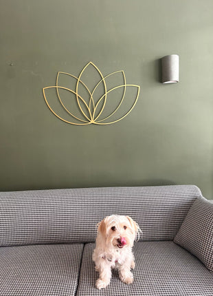 Gold Lotus Flower Metal Wall Art | Modern Zen Wall Decor for Living Room | Likeshoppe