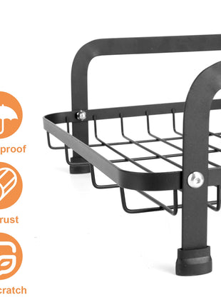 2-Tier Dish Drying Rack with Drainboard – Large Capacity Kitchen Dish Rack with Utensil Holder & Auto Drain System