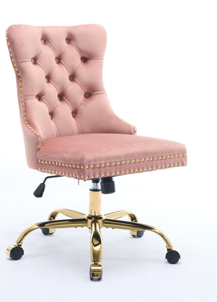 Likeshoppe Furniture Office Chair,Modern Velvet Upholstered Tufted Button