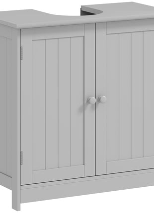Likeshoppe Under Sink Bathroom Cabinet Storage – Space Saving Pedestal Sink Vanity with Adjustable Shelf for Small Bathrooms (Light Gray)