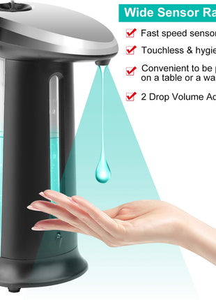 Automatic Soap Dispenser 400ML – Touchless Sensor Hand Soap Dispenser Adjustable Output