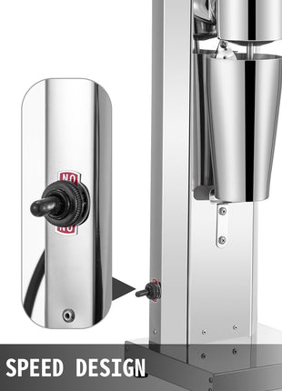 Likeshoppe Stainless Steel Milkshake Maker – 2-Speed Electric Milkshake Mixer for Smoothies &amp; Shakes