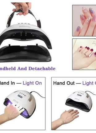 220W LED UV Nail Dryer Lamp – Gel Polish Curing Machine for Manicure & Pedicure