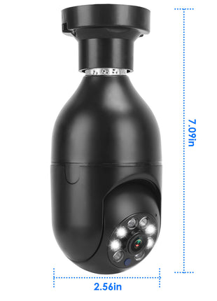1080P WiFi Bulb Security Camera – E27 Smart IP Camera with Night Vision, Motion Detection & Two-Way Audio