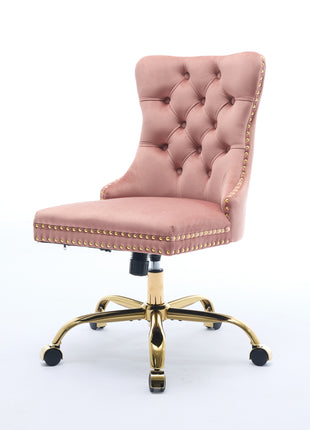 Likeshoppe Furniture Office Chair,Modern Velvet Upholstered Tufted Button